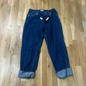 Parke Dark Wash Crossover Jeans Size 27